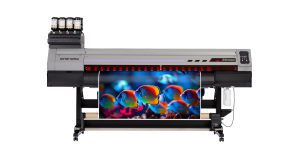The latest 100 Series model, the Mimaki UJV100-160Plus, allows for greater efficiency with lower power consumption