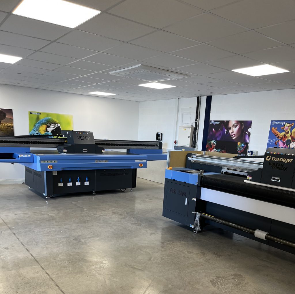 Quality Print Services has installed a ColorJet Verve 2513M and ColorJet Vulcan Hybrid X (both shown above) plus a ColorJet Verve Mini at its recently updated demo suite in Burscough, Lancashire.