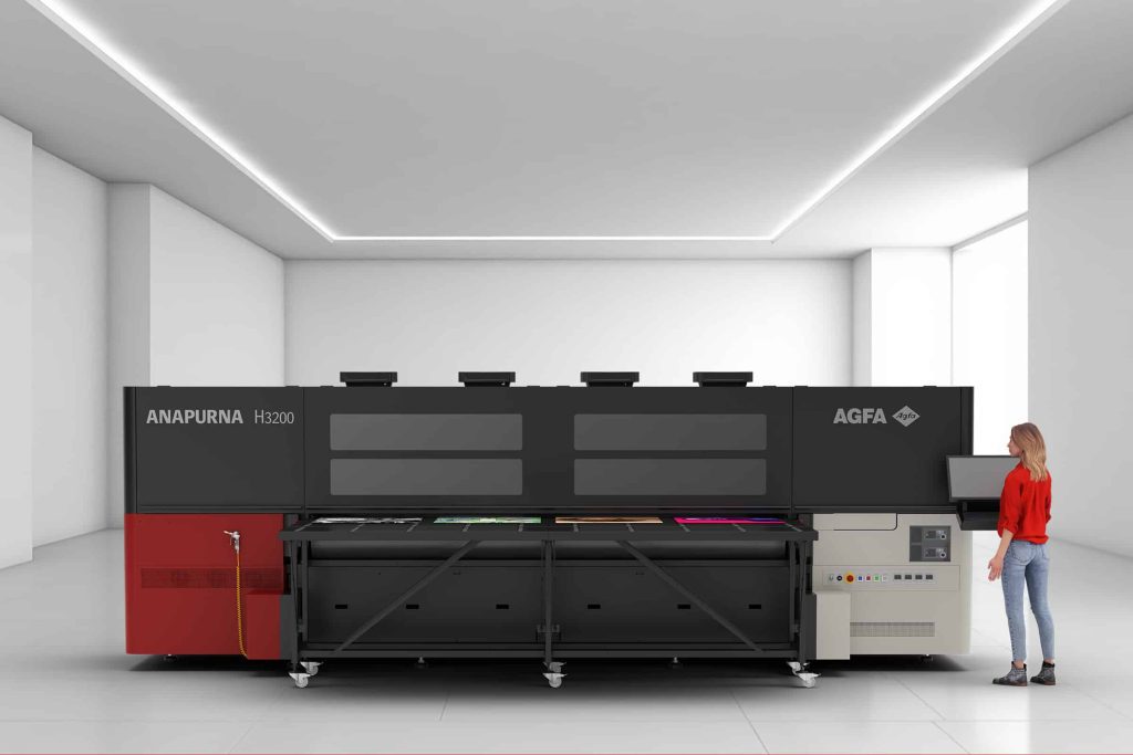Agfa's next-generation hybrid Anapurna H3200 inkjet printer