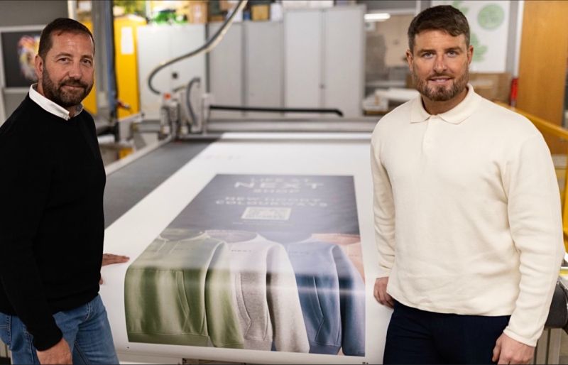 (Left) Stephen Clarke, Print Services Manager – NEXT and (Right) Lewis Evans, Commercial Director – Vivid