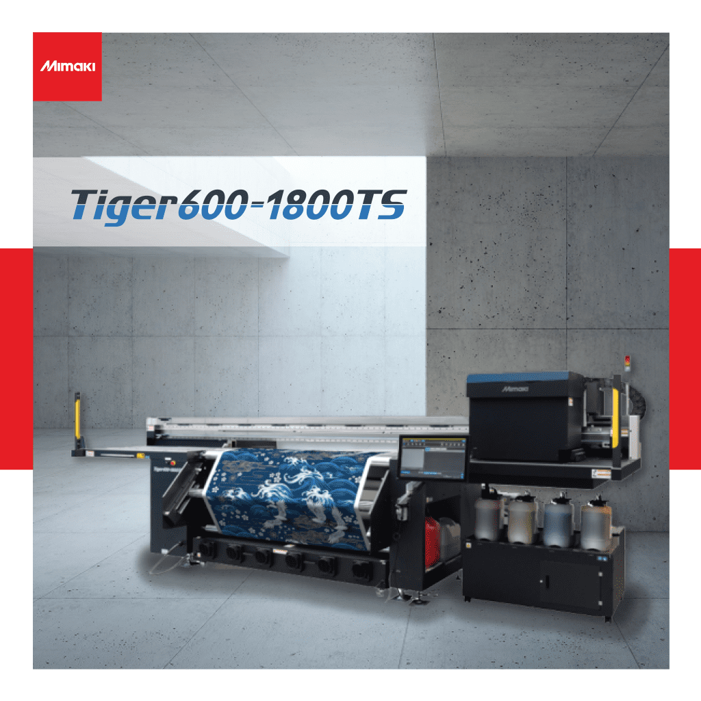 Roaring Ahead: The new generation of printheads gives the Tiger600-1800TS a max speed of 550 m²/h, keeping it ahead of the competition.