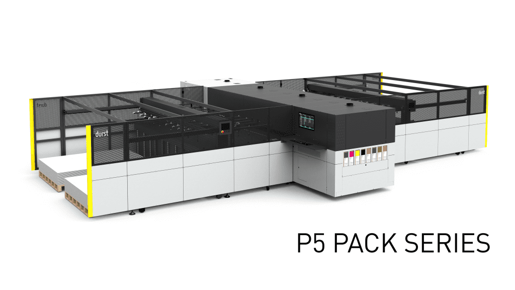 The P5 350 HS PACK, a highly automated solution for digital corrugated and display printing.