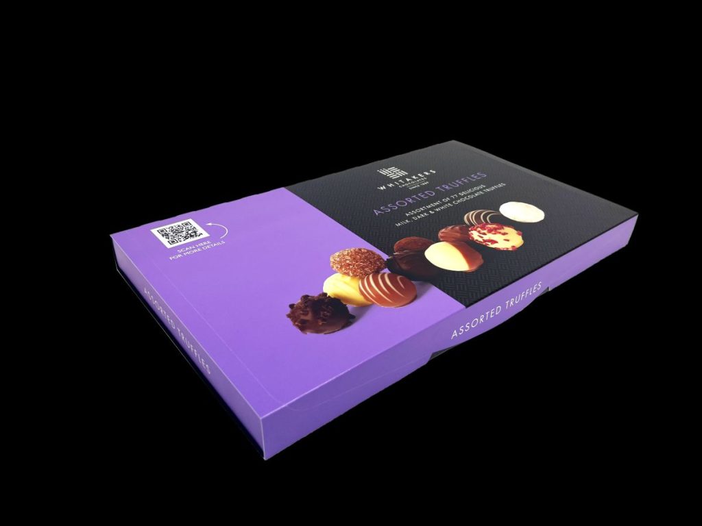 Winner of PrintWeek 2024 Packaging Innovation Award: Whitakers' core 150g chocolate lines