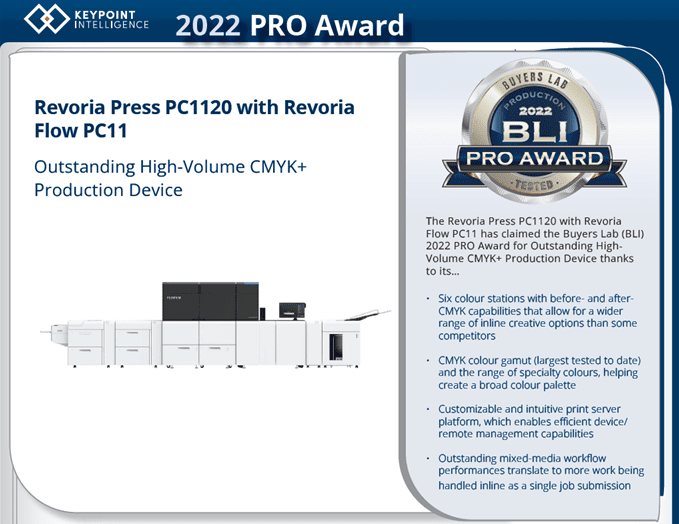 Revoria: Buyers Lab Award