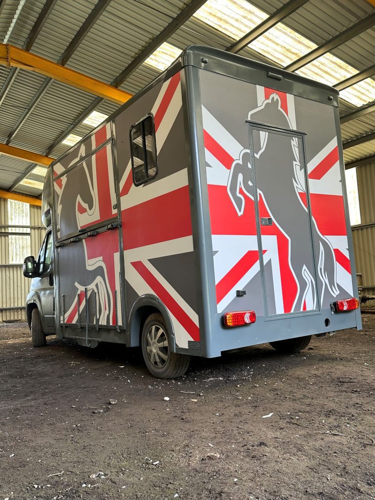 The Vinyl Guys recently used Drytac Polar Premium Air and Weathershield Matte to create a stunning wrap effect for a horsebox.