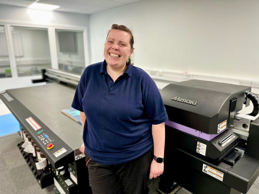 Charlotte Cooper, Production Manager, WF Education Group Mimaki JFX200-2513